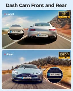 【US Warehouses】AZDOME M300S Dash Cam 4K+1080P Front and Rear Dash Camera for Cars 5.8G WiFi GPS Voice Control WDR Night Vision