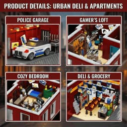 Spider Deli Apartment Building Blocks With 11 Figures Films Hero Classic City Modular Assembly Model Kit Creative Gift 3559PCS
