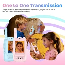 Kids Video Walkie Talkies 2 Pack Long Range Walkie-Talkie Rechargeable for Indoor Camping Hiking Travel Gift for Boys Girls