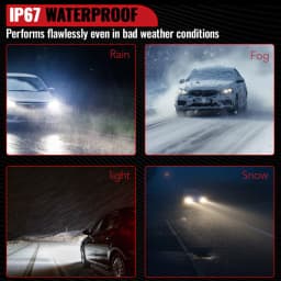 H4/9003/HB2 80W 6500K White 24000LM IP67 LED Headlight Bulbs High Quality Chip High&low Beam Light Plug and Play