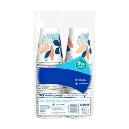 Disposable Paper Cups, 9 oz, Multi-Color, 50 count