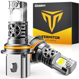 Termitor LED 9004 HB1 Light Bulbs,50000LM Real 1:1 Halogen Mini Size,6500K Cool White, Plug-N-Play,Pack of 2