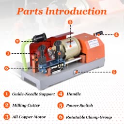 110V Vertical Key Duplicator Automatic Key Cutter Tool for House Door & Car Locksmith, Precision Metal Cutting Machine
