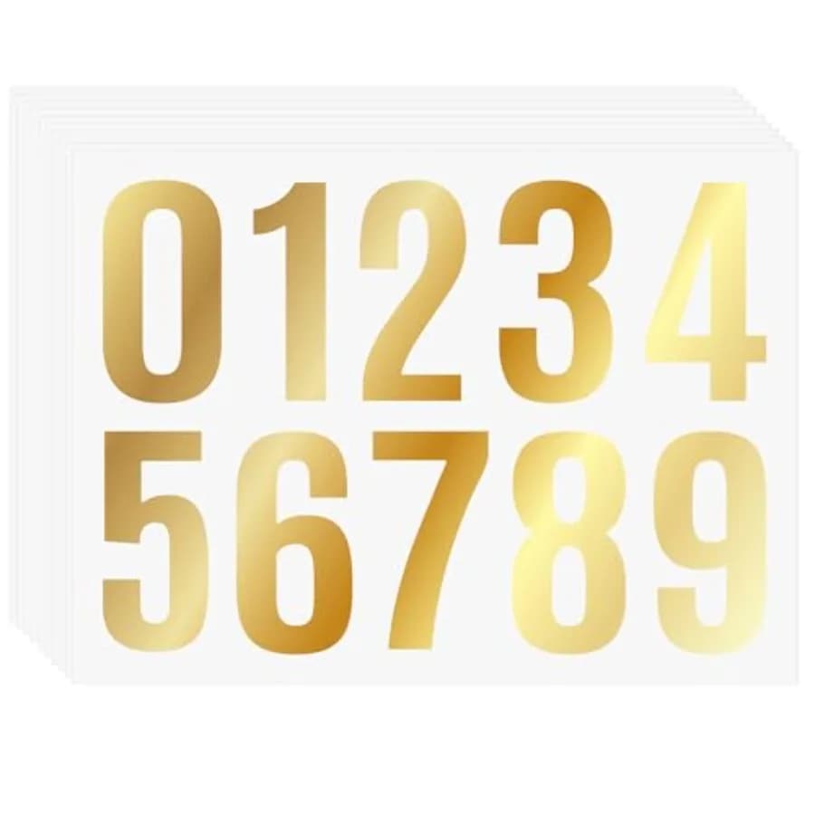 10 Sheets 1.5 Inch Vinyl Number Stickers 0-9 for DIY Crafts Home Decor Mailbox Signs Bottles Classroom Scrapbooks Labeling Proj