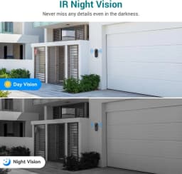 Smart Video Doorbell Camera 1080p WiFi, AI Human Detection, Night Vision, 2-Way Audio, Cloud Storage, Battery Powered, Indoor/Outdoor