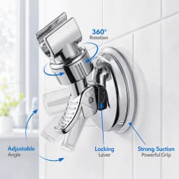 Suction Cup Shower Head Holder, 360 Degree Adjustable Handheld Shower Bracket