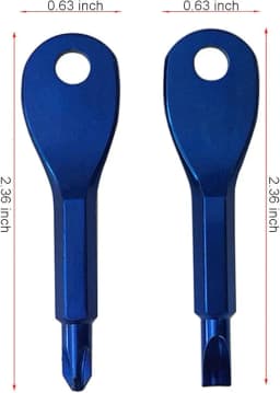 2 Set(4PCS) Portable Multifunction Key Chain Screwdriver Mini Key Shape Travel Kits Outdoor EDC Screwdriver Tool with Key Ring(Color: Black Silver)