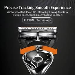 48 Pack Men’s Replacement Razor Blades with Free Razor Handle, Ultra Sharp Stainless Steel Refill Cartridges, Smooth Close Shaving Blades for Face, Head and Full Body Grooming
