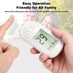 Portable Blood Glucose Meter, High Accuracy Glucose Testing Device with Memory Function, Easy Operation Home Health Monitor for Family