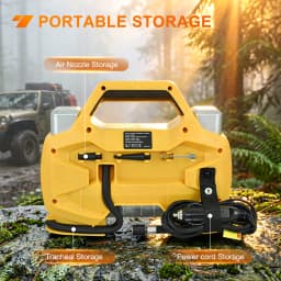 Nilight Portable DC 12V Heavy Duty Tire Inflator Dual Cylinders and Dual Motors Tire Pump 150PSI Air Pumps Auto Shutoff with Screen and LED Light Air Compressor for Pickup Truck ORVs SUVs Cars