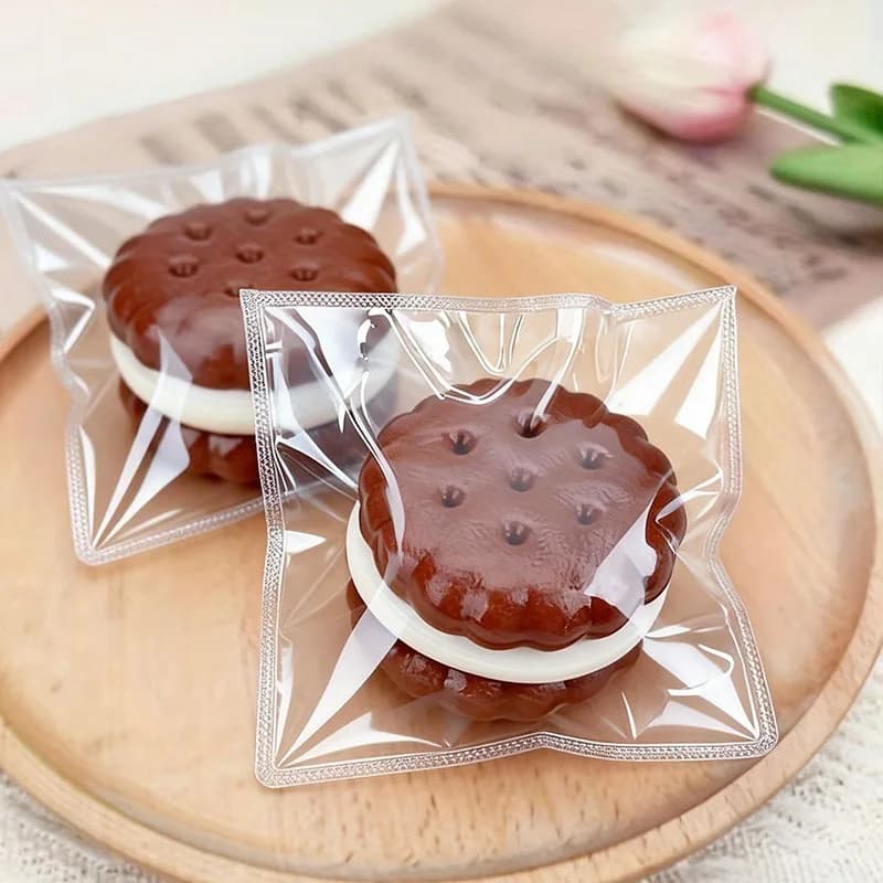 1 sticky cookie soft cute decompression toy | Super soft decompression pinch music, cute child-friendly cookie shape sensory decompression ball, cute design, suitable as a gift to relieve anxiety, suitable for both boys and girls