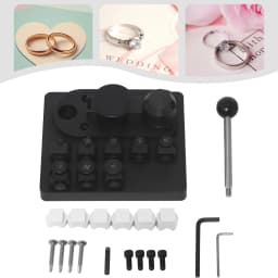 6 Nylon Molds Chrome Steel Ring Bending Machine, Jewellery Making Tool, Tabletop Manual Ring Bender for Earrings, Bracelets, Gold