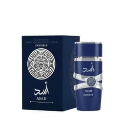 Asad Zanzibar Men's perfume spray, tropical salty sweet wood spice 3.4oz100ml, high-grade fragrance, suitable for any venue
