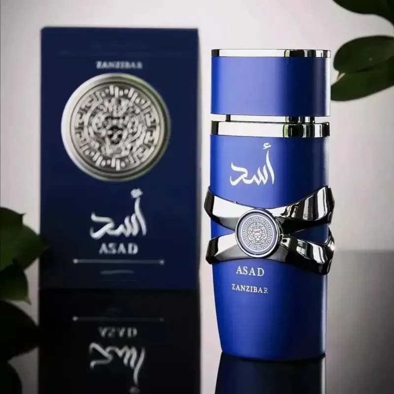 Asad Zanzibar Men's perfume spray, tropical salty sweet wood spice 3.4oz100ml, high-grade fragrance, suitable for any venue