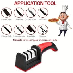 Segment Knife Sharpener Kitchen Multifunctional Manual Sharpening Stone with Non Slip Base Kitchen Utensils Grinding Tools