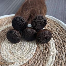 Chocolate Brown Straight Human Hair Bundles Color 4 Straight Virgin Human Hair 3/4 Bundles Quick Weave Real Unprocessed Chocolate Brazilian Virgin Straight Human Hair Extension Dark Brown Mixed Length Double Weft 100g/PC