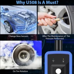 Car Tire Pressure Monitor Sensor System Relearn Tool 315MHz or 433MHz Universal U508 Auto TPMS Reset Tool for Ford Jeep Opel Jeep etc Car Diagnostic Tools