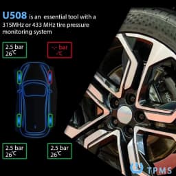 Car Tire Pressure Monitor Sensor System Relearn Tool 315MHz or 433MHz Universal U508 Auto TPMS Reset Tool for Ford Jeep Opel Jeep etc Car Diagnostic Tools