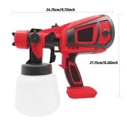 HVLP Paint Sprayer Compatible with Milwaukee 18V Battery 30000RPM Electric Paint Gun with 1.0/1.5/1.8/2.5mm Nozzles