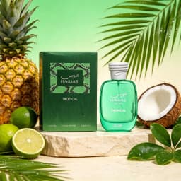 Rasasi Hawas Tropical Eau de Parfum Spray for Men – Exotic Tropical Fruity, Fresh Aquatic & Woody Scent, Long-Lasting Masculine Fragrance, Perfect Gift, 3.4 fl oz / 100 ml