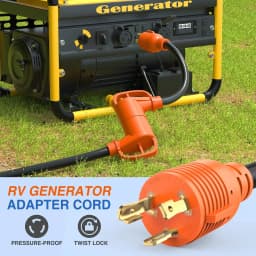 Nilight RV Generator Adapter Cord 30A-30A L5-30P to TT-30R 10AWG Copper Heavy Duty Twist Lock Male to Female for Camper Trailer