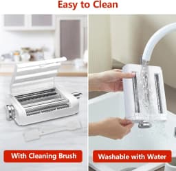3-in-1 Pasta Maker Attachment for KitchenAid & Cuisinart Stand Mixers, Pasta Roller, Spaghetti & Fettuccine Cutter Set with Cleaning Brush, Stainless Steel