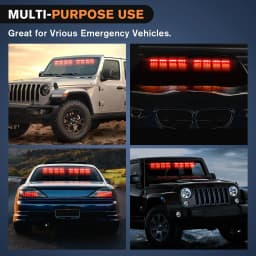 Nilight 32LED Emergency Dash Strobe Lights with Controller Suction Cups Warning Hazard Windshield Deck Split Light Bar for Truck