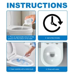 Active Oxygen Toilet Cleaner, Household Limescale & Stain Remover for Bathroom Toilets