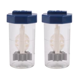 3 Pieces Hydrogen Peroxide Contact Lens Case Cleaner, Eye Scleral Contact Lens Stiff Clip Washer Machine, Portable