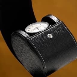 Oirlv Faux Leather Watch Box Premium Watch Storage Case & Watch Holder – Portable Watch Case for Travel/Daily Use Black & Brown