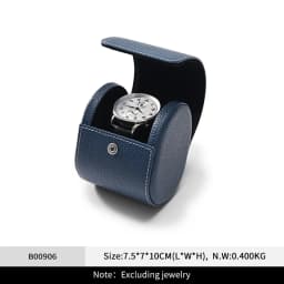Oirlv Faux Leather Watch Box Premium Watch Storage Case & Watch Holder – Portable Watch Case for Travel/Daily Use Black & Brown