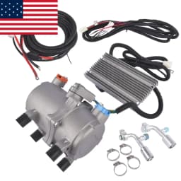 AP03 Universal Auto 12V Electric Semi-closed Horizontal Scroll A/C Compressor Kit