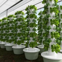 Vertical Hydroponic Grow Tower Aeroponic Tower for Fruits and Vegetables 9 Layer 36 Pots Planter with Water Tank and Pump