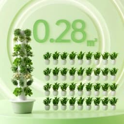 Vertical Hydroponic Grow Tower Aeroponic Tower for Fruits and Vegetables 9 Layer 36 Pots Planter with Water Tank and Pump