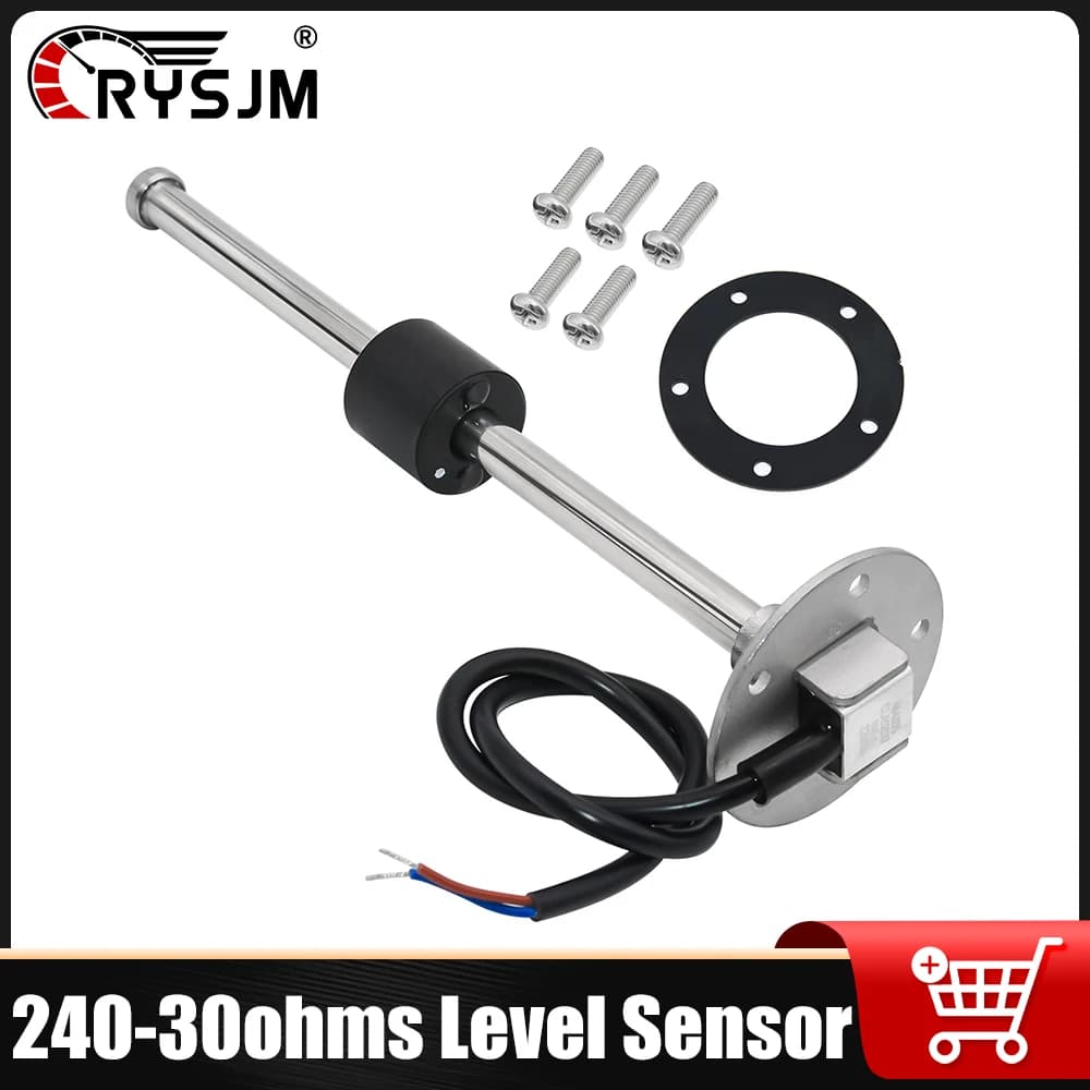 240-30ohms Level Sensor Stainless Steel Water Fuel Level Sensor Sending Unit Tank Fit Car Level Gauge Indicator Car Accessories