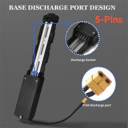 Ship from USA 48V E-Bike Battery Genuine / 5 Pin Hailong 36V 48V 52V 20Ah / 20000mAh 200W -1500W Electric Bicycle Bike Ebike 18650/21700 Lithium Battery Pack 40A BMS for Bafang BBS02 BBS03 BBSHD Motor With 2A Charger, XT60 Connector, USB Port and Base