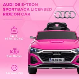 Audi Q8 e-tron Sportback Licensed 12V Ride on Car Battery Powered Electric Car with Remote Control 4 Spring Suspension Wheels S