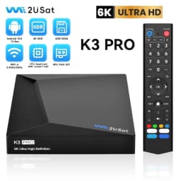 We2uSat K3 Pro+ 6K HDR Android10 TV Box H.265 10bit Build in WiFi-6 2.4GHz/5GHz+BT 5.0,4GB+32GB Comparison With Vseebox V5 Pro