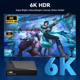 We2uSat K3 Pro+ 6K HDR Android10 TV Box H.265 10bit Build in WiFi-6 2.4GHz/5GHz+BT 5.0,4GB+32GB Comparison With Vseebox V5 Pro