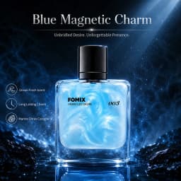 FOMIX 003 Blue Men’s Perfume Marine Citrus Cologne Long Lasting Fresh Ocean Aquatic Woody Scent Eau De Toilette Spray Grapefruit Lemon Cedar Ambergris Notes Daily Office Date Travel Party Portable Men’s Fragrance Gift for Him