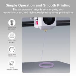 1.75mm Translucent Crystal Studded PLA 3D Printer Filament 250G Spool Dimensional Accuracy ±0.02mm For Most FDM 3D Printers