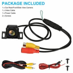 Car Backup Camera - Wide Angle Waterproof Rear View Camera for Vehicles 12-24V - Parking Reverse Assist for Truck, SUV, RV, Pickup - Universal Fit - RCA Video Cable