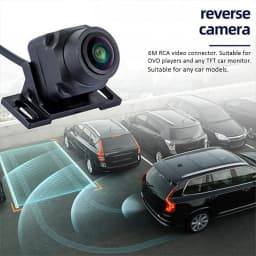 Car Backup Camera - Wide Angle Waterproof Rear View Camera for Vehicles 12-24V - Parking Reverse Assist for Truck, SUV, RV, Pickup - Universal Fit - RCA Video Cable