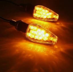 2pcs/set Motorcycle Front&Rear Turn Signal Lights Steering Lamp Super Bright Waterproof 14 LED Car Accessories