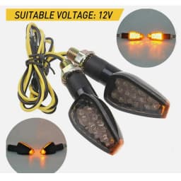 2pcs/set Motorcycle Front&Rear Turn Signal Lights Steering Lamp Super Bright Waterproof 14 LED Car Accessories