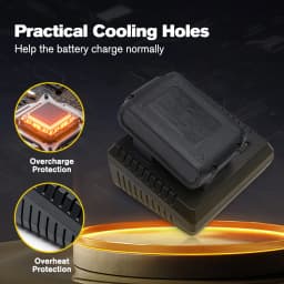 The Latest Model Replacement DCB112 Battery Charger for 10.8V 14.4V 12V 18V 20V Max Cordless Power Tools Compatible with DCB120 DCB122 DCB124 DCB182 DCB183 DCB200 DCB204 DCB208