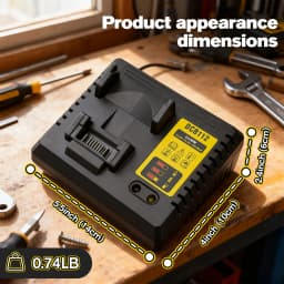 The Latest Model Replacement DCB112 Battery Charger for 10.8V 14.4V 12V 18V 20V Max Cordless Power Tools Compatible with DCB120 DCB122 DCB124 DCB182 DCB183 DCB200 DCB204 DCB208