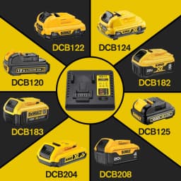 The Latest Model Replacement DCB112 Battery Charger for 10.8V 14.4V 12V 18V 20V Max Cordless Power Tools Compatible with DCB120 DCB122 DCB124 DCB182 DCB183 DCB200 DCB204 DCB208