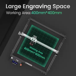 LONGER 20W 10W 5W Smart Laser Cutter & Engraver 400x400mm WiFi Touchscreen Laser Cutting Engraving Machine for Wood Acrylic Leather Metal DIY Workshop LightBurn LaserGRBL