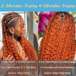 Deep Wave Bulk Human Hair for Braiding No Weft 100g (1 Pack-2 Bundles) Brazilian Virgin Human Hair Braiding Hair For BOHO Braids